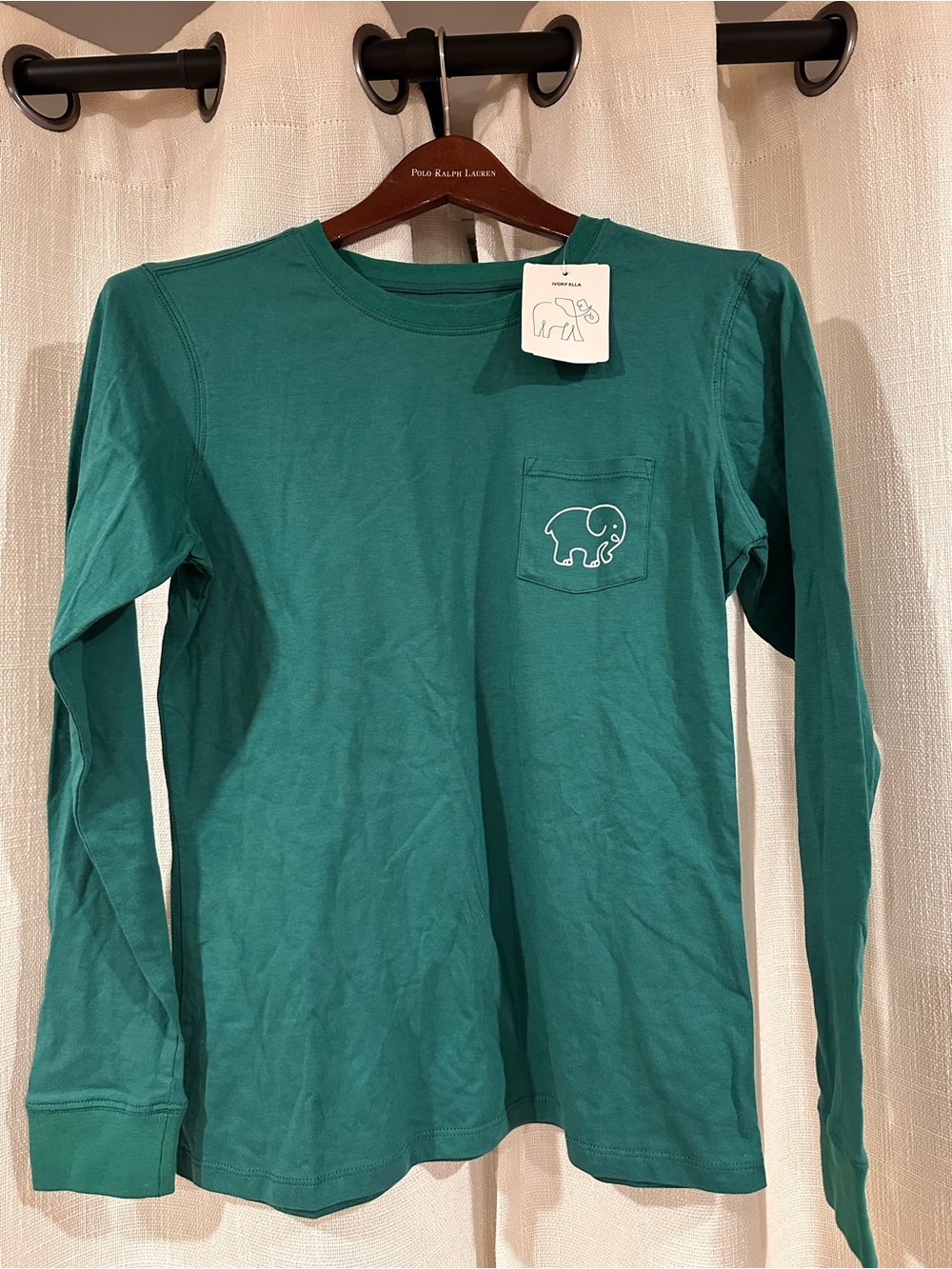 Ivory Ella Long-Sleeve Pocket Tee